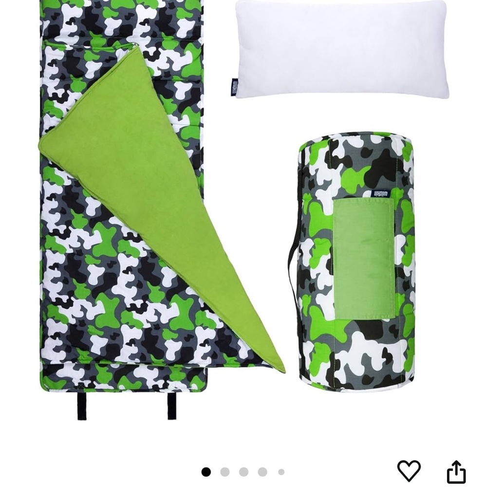 Kids Camo Sleeping Bag Set with Pillow